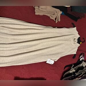 Sleeveless Ribbed Knit Dress